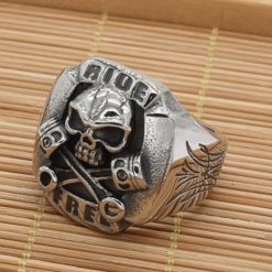 Gothic Ride Free Skull Piston Stainless Steel Ring | Heavy Metal Biker Band | Secure Checkout | Tracked Shipping | 7-Day Easy Returns - Image 4