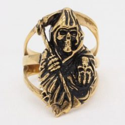 Sons of Anarchy Grim Reaper Stainless Steel Ring | Biker Reaper Scythe Band | Secure Checkout | Tracked Shipping | 7-Day Easy Returns